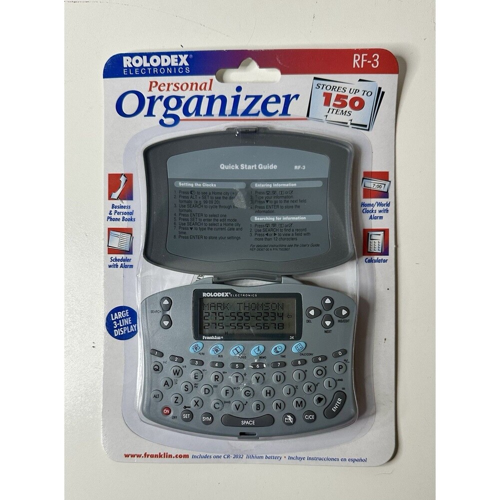 Rolodex Electronic Personal Organizer RF-3 (1999)